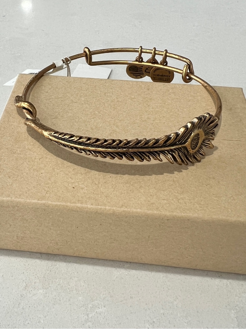 Alex and Ani Peacock Feather Bangle Bracelet